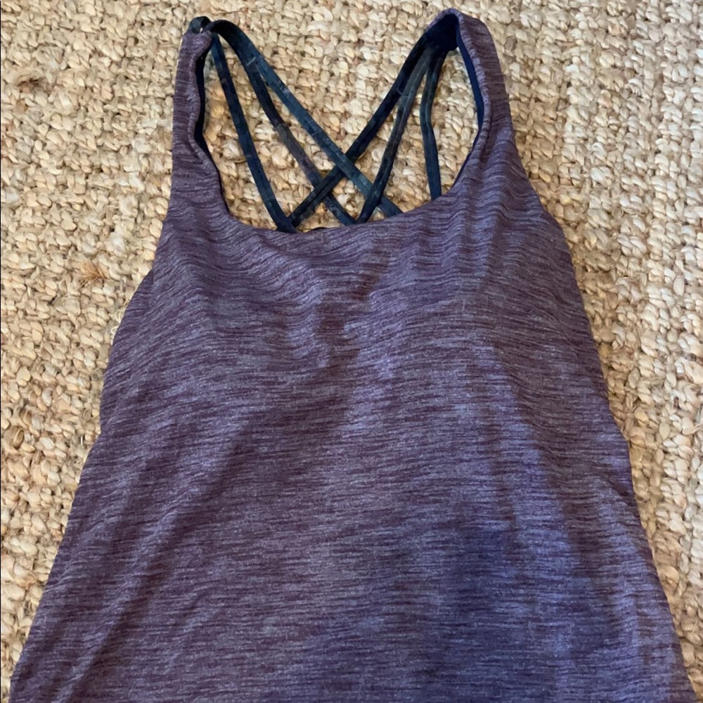 LULULEMON OPEN BACK TANK WITH BUILT IN BRA